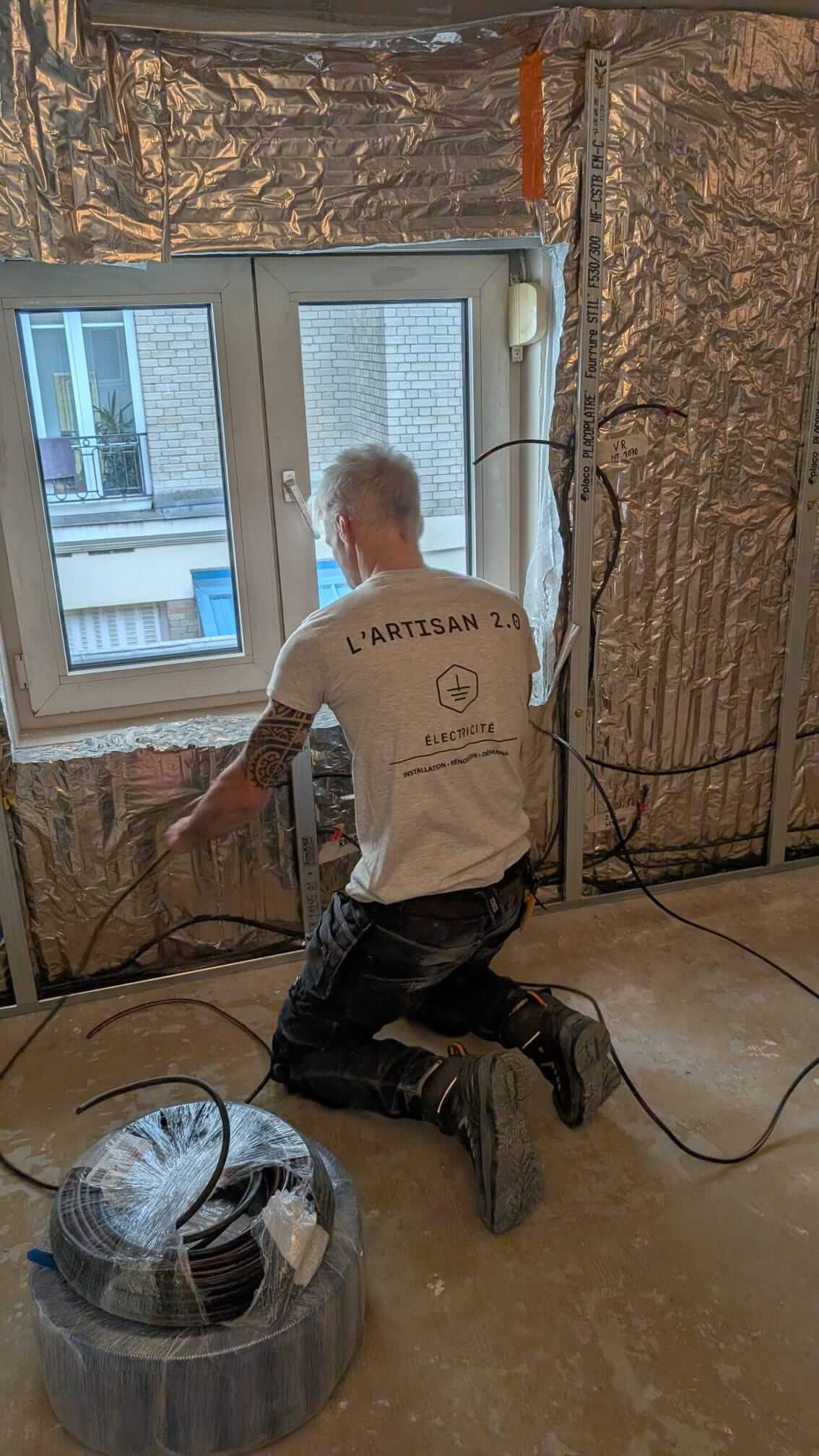 Rénovation électrique maison 3 étages à Paris - tableau et circuits aux normes